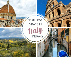 Cheapest 5-day itinerary in Italy